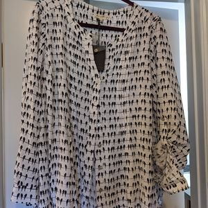 NWT - Long-sleeved Blouse with roll up sleeves